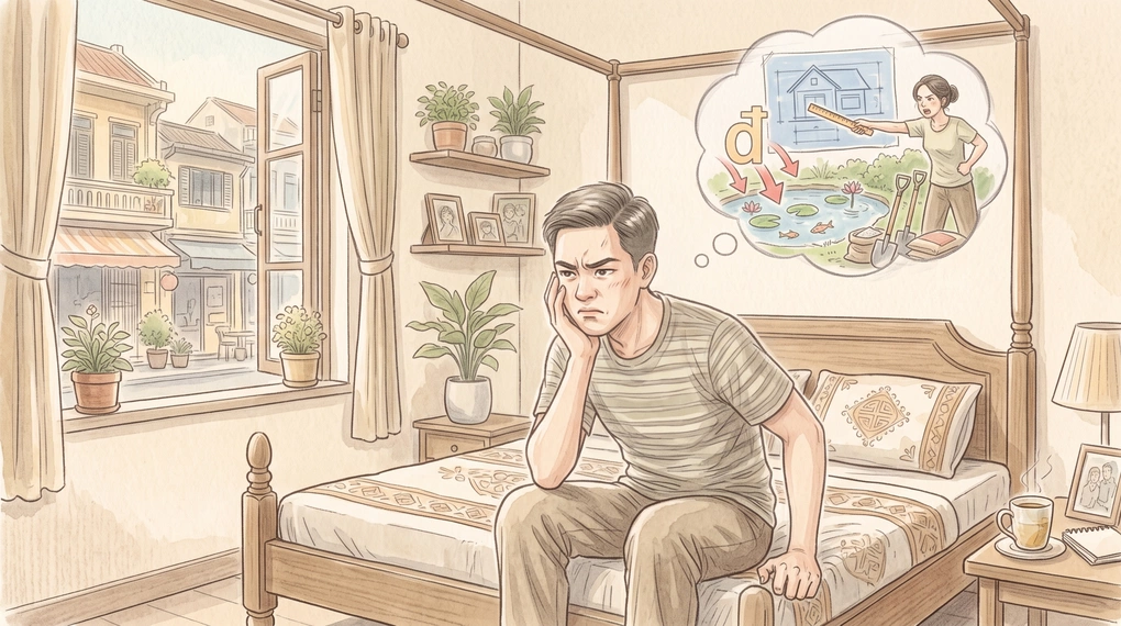Vợ bỏ về ngoại, ép tôi bỏ tiền xây nhà trên cái ao bố mẹ vợ cho